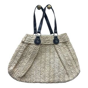Sand N Sun Beach Large Straw Bag Tote Handbag Lined Beach Summer Coastal Grandma